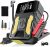 Arrancador de batería de coche con compresor de aire 6000 A, cargador portátil, power bank de emergencia con linterna LED y pantalla LED, amarillo