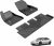 Alfombrillas 3W para Tesla Model 3 2017-2023, set completo TPE para primera y segunda fila, todo clima, aptas para perros, negro