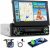 Radio Inefala Android 13 2+64GB 1 DIN desmontable, pantalla táctil HD de 7″, CarPlay inalámbrico, Android Auto, GPS, WiFi, BT, SWC, FM/RDS, retroiluminación UI, USB, micrófono y cámara trasera