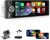 Radio de coche con pantalla, tamaño 1 DIN, CarPlay y Android Auto inalámbricos, pantalla táctil de 6,28″, Bluetooth, MirrorLink, controles de volante y cámara trasera