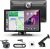 Pantalla CarPlay de 9″ para coche con Apple CarPlay y Android Auto inalámbricos, doble cámara 4K+1080P, pantalla táctil con GPS, Bluetooth, MirrorLink, FM/AUX, control por voz, tarjeta TF 64 GB, sin instalación