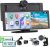 Pantalla CarPlay para coche con CarPlay/Android Auto inalámbricos, pantalla táctil portátil de 10,26″, dashcam 4K, cámara trasera HD 1080P, control por voz, Bluetooth y Mirror Link