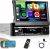 Radio 1 DIN con pantalla, CarPlay inalámbrico y Android Auto, pantalla táctil HD abatible de 7″, GPS, Mirror Link, SWC, FM/AM/RDS, AUX, USB, U Disk y micrófono