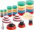 Set POSWMIX36 de esponjas para pulido de coche, 9 de lana para 30 x 30 mm / 50 mm / 80 mm, kit de esponjas para máquina pulidora