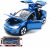 Tesla Model X a escala 1:32, juguete electrónico de aleación fundida con función de retroceso, luces y música, mini vehículo de regalo para niños, azul