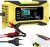 Cargador de batería de coche 12 V, cargador portátil con pantalla LCD y compensación de temperatura para generador y uso en carretera