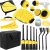 Kit de limpieza de coche de 20 piezas para interior y exterior, set de lavado con cepillos, esponjas de pulido, gel limpiador y más