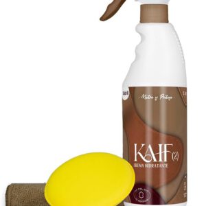 Crema nutritiva Sisbrill Kaif (2) para cuero, etiqueta en español, 500 ml
