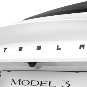 Pegatinas Spigen para emblema trasero Tesla Model 3 Highland 2024, material PC resistente a arañazos, negro