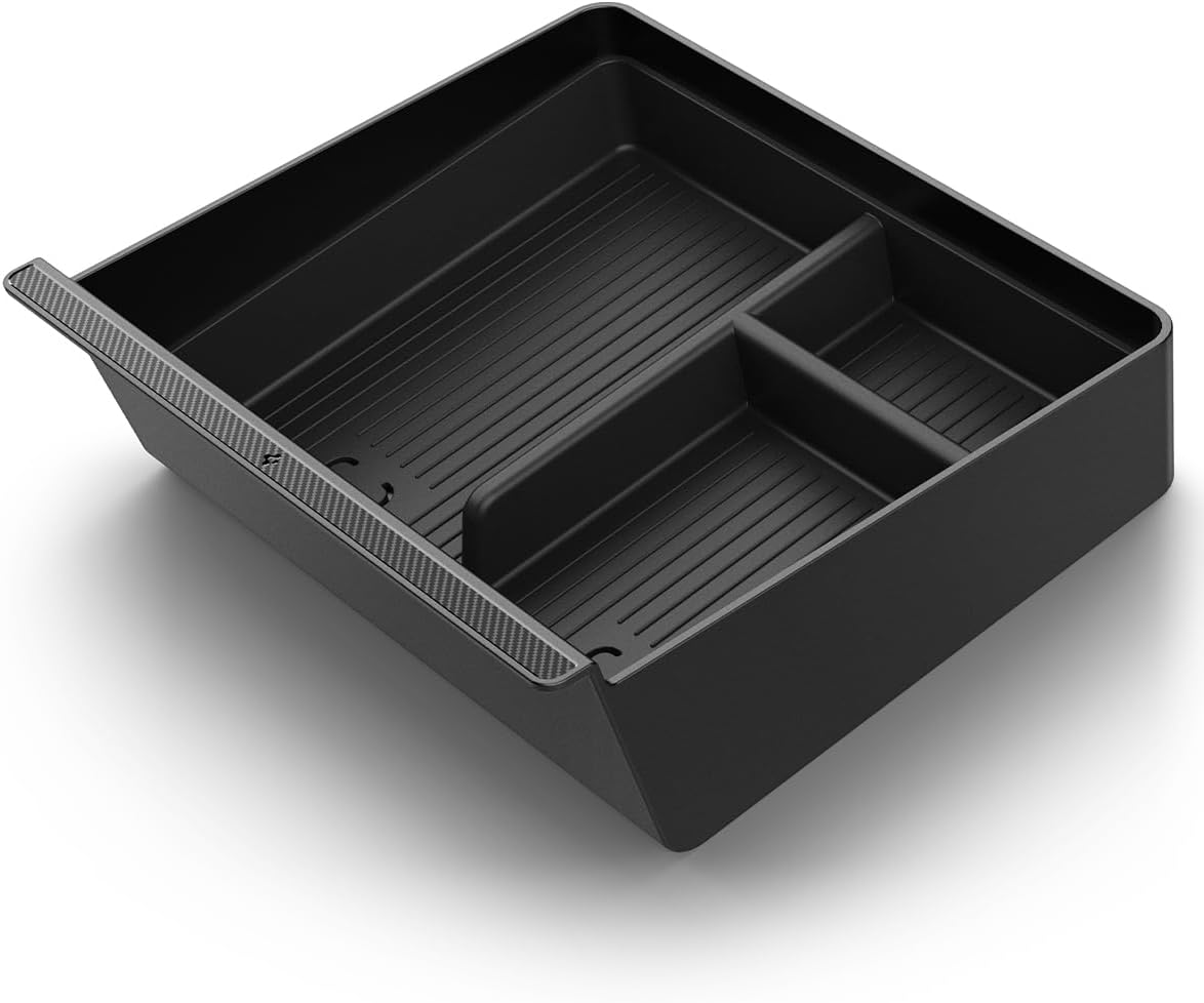 Organizador Spigen para bandeja de consola central antideslizante Tesla Model Y 2025 Juniper, solo Premium y Performance 2025/26, y Model 3 Highland Standard, Premium y Performance 2024/25/26