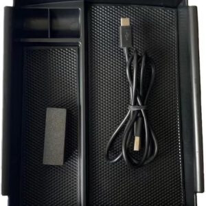 Caja de almacenamiento para reposabrazos de consola, cargador inalámbrico para Tesla Model X S 2016-2020, bandeja organizadora para consola central