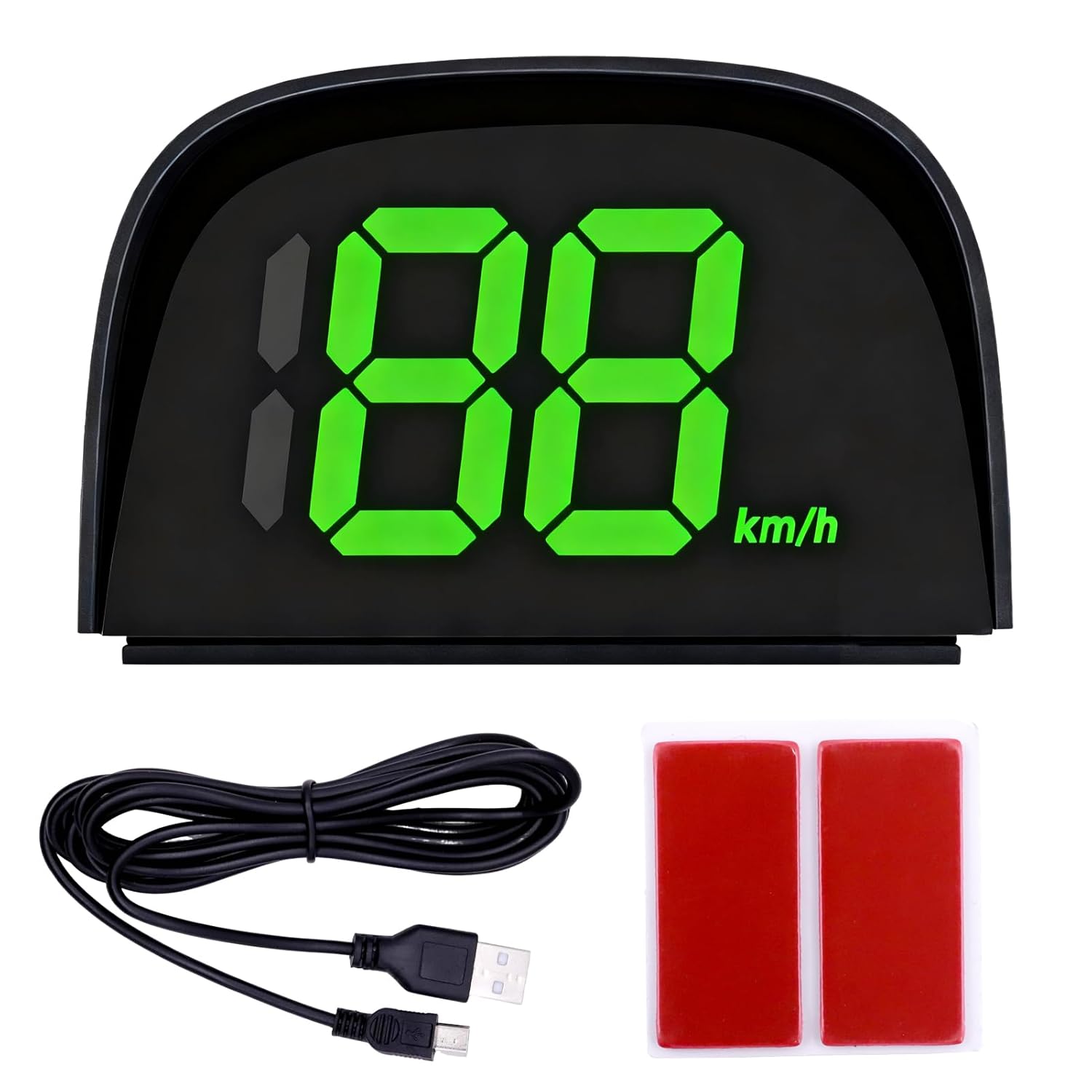HUD velocímetro digital GPS para coche, indicador de velocidad con visera solar, velocímetro GPS preciso para coche, moto y patinete eléctrico, pantalla LED grande, plug & play