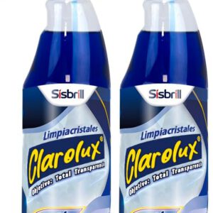 Limpiacristales de coche Sisbrill Clarolux sin marcas, limpia a fondo y previene arañazos en el parabrisas, etiquetas en español, pack de 2 unidades