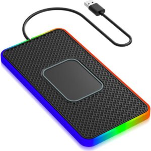 Cargador inalámbrico de coche para Hyundai Verna, alfombrilla de carga inalámbrica antideslizante con sensor automático, B, cable USB 30 cm