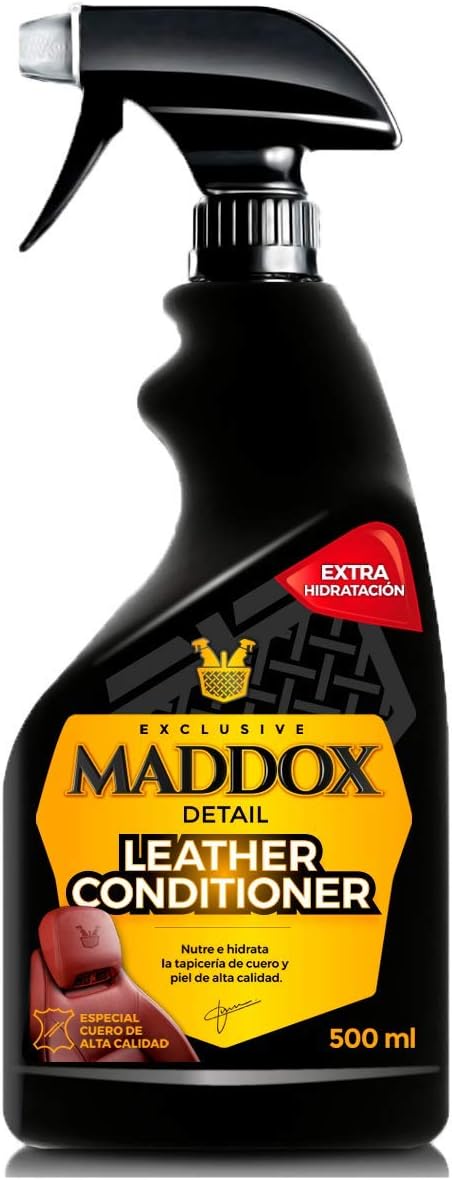 Maddox Detail, acondicionador y limpiador de cuero para coche, limpiador de cuero y asientos, hidratación y tratamiento, 500 ml