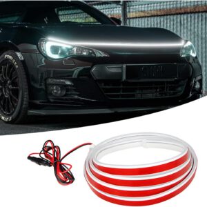 Tira LED CGEAMDY para capó de coche, 12 V, 180 cm, barra de luz dinámica de inicio, decoración diurna impermeable para coches, SUV y camiones