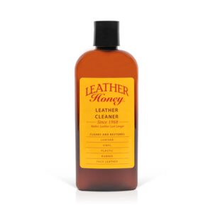 Limpiador Leather Honey para cuero, reparación premium para vinilo y cuero en ropa, muebles, tapicería, zapatos y accesorios, listo para usar, botella de 8 oz