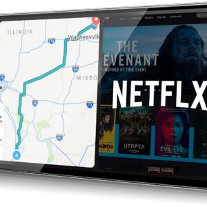 Pantalla LAMTTO 3 en 1 para coche con Netflix, CarPlay, Android Auto, YouTube, TikTok, pantalla táctil de 9″, cámara de respaldo, navegación, asistente de voz, Spotify, Bluetooth, AUX, FM y OTA