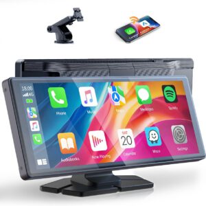 Pantalla Volam inalámbrica CarPlay para Apple CarPlay y Android Auto, pantalla táctil IPS de 9,26″, radio de coche, audio Bluetooth, Mirror Link y navegación GPS