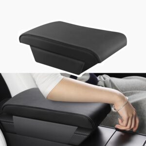 Cojín TPARTS de soporte para reposabrazos de cuero compatible con Tesla Model 3/Y/X/S, decoración interior, espuma viscoelástica, cubierta para reposabrazos