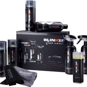 Kit de limpieza Blinker Car Cleaning Kit Pro 10 piezas, productos para limpieza interior y exterior, incluye limpiador de llantas, champú, abrillantador interior y renovador de neumáticos