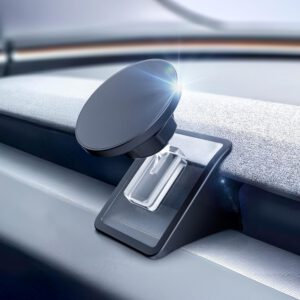 Soporte magnético CloudValley para móvil compatible con Tesla Model 3 Highland y Model Y Juniper 2025, accesorio Tesla con MagSafe, instalación fácil, compatible con iPhone serie 12-17