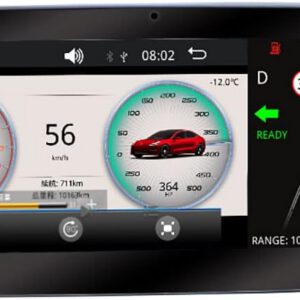 Pantalla HUD LCD Linux para Tesla Model 3 / Model Y, cuadro digital multimedia, piezas de tuning, pantalla táctil HD de 8,8″, CarPlay, WiFi, Bluetooth y navegación
