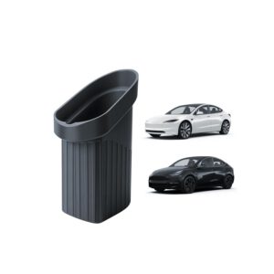 Papelera SKTU para Tesla Model Y Juniper, caja de almacenamiento de silicona para Tesla Model 3 Highland 2020-2025, cesta para ranura de puerta