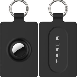 Portatarjetas para tarjeta llave Tesla con AirTag, funda protectora de silicona suave para Tesla Model 3/Y/S/X, llavero, 1 unidad