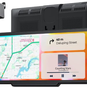 Pantalla portátil inalámbrica de 8,1″ a 60 FPS para Apple CarPlay y Android Auto, actualizaciones OTA, cámara trasera, Mirror Link, Bluetooth y control