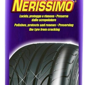 Mafra Nerissimo Black, renovador concentrado líquido negro para neumáticos con alto poder cubriente, protege, revitaliza y conserva el color sin agrietar, 1000 ml