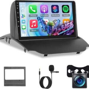 Radio Android 2G+64G para Ford Ecosport 2013-2017, pantalla de 9″, CarPlay y Android Auto, WiFi, GPS, Bluetooth, EQ, radio FM RDS y cámara de seguridad