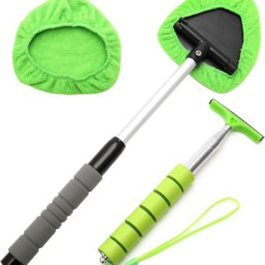 Set retráctil de limpiador de parabrisas y escobilla, limpiador para espejo retrovisor, ventanas interiores de coche, hogar y exterior