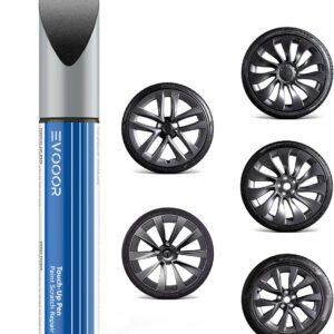 Lápiz de retoque para llantas Tesla, color compatible con Model 3 20″, Model Y 21″, Model S 21″, Model X 20″ y Model S 22″, Gunpowder