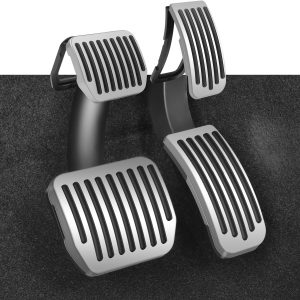 Pedales para Tesla Model Y Juniper y Model 3 Highland 2017-2025, cubiertas de aluminio antideslizantes para freno y acelerador, plata