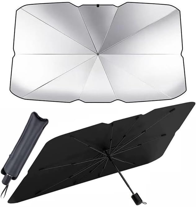 Parasol Coche Delantero para BYD Han,Protección Solar,bloquea la luz, protección UV para retrasar el envejecimiento Interior, portátil, fácil de almacenar