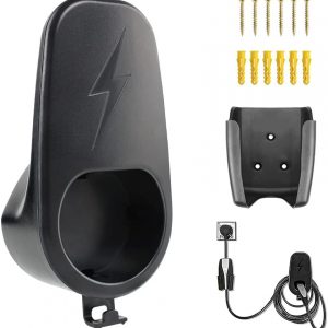 Soporte de Pared para Cargador Tipo 2,  Soporte de Cable Cargador EV Tipo 2 para Tesla Model 3 Model X Model S Model Y, Negro