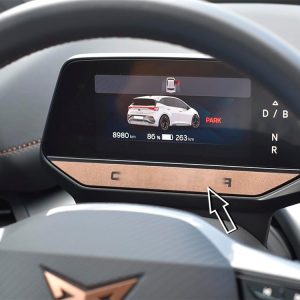 Cubierta de acero para Cupra.Born | Color estilo COPPER – tira decorativa digital para habitáculo | 1 pieza inoxidable eléctrico e-Boost Impulse VZ Edition Advantage Dynamic Born Accesorios Tuning