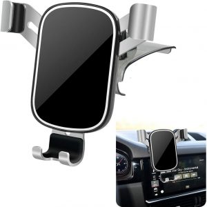 LUNQIN – Soporte para teléfono de coche para Porsche Macan 2015-2026 y Porsche Cayenne 2019-2023 SUV, accesorios interiores para teléfonos celulares, soporte de carga para navegación, soporte GPS