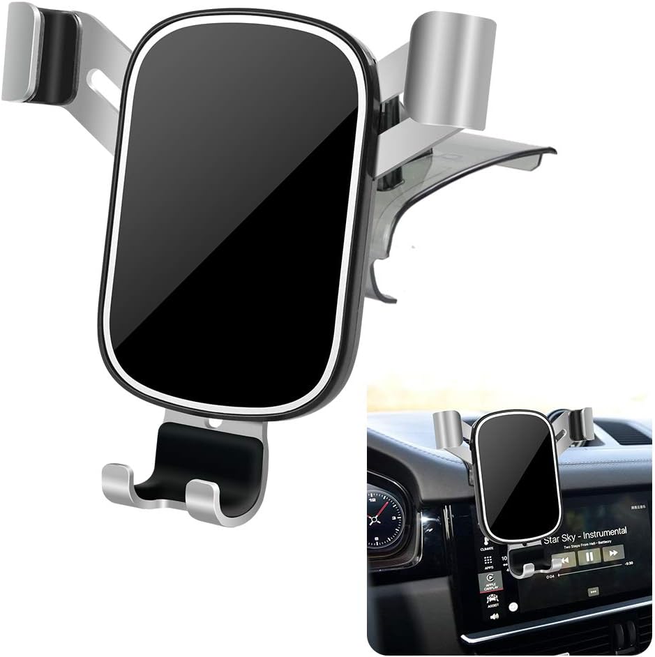 LUNQIN - Soporte para teléfono de coche para Porsche Macan 2015-2026 y Porsche Cayenne 2019-2023 SUV, accesorios interiores para teléfonos celulares, soporte de carga para navegación, soporte GPS