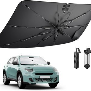 BIBIBO Compatible con FIAT 600 Electric Hybrid Abarth 600e 2023-2025 Parasol Cubiertas Parasol Parabrisas Delantero Parabrisas Coche Parasol FIAT 600 Accesorios