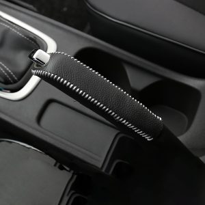 Funda Freno de Mano Coche para Polestar 2 2021 2022 2023 2024,Antideslizante Cubierta Protectora del Freno Mano del Coche Accesorio Decorativo,White