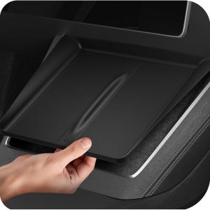 Spigen Tesla Model Y 2026 Juniper (Solo Premium y Performance 2025 2026) Almohadilla de Carga inalámbrica para Accesorios de Tesla, Compatible con iPhone, Galaxy, etc. – Negro