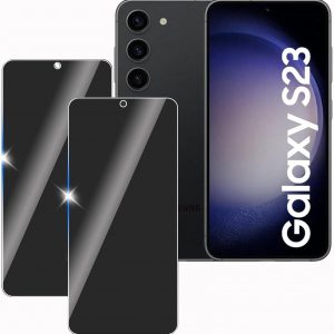 KULAIKE【2 Piezas Protector Pantalla Privacidad para Samsung galaxy S23,Cristal Templado Anti Espía,Sin Burbujas,Anti-Espía Vidrio Película,Privacy Screen Protector,9H Dureza,Anti-Arañazo