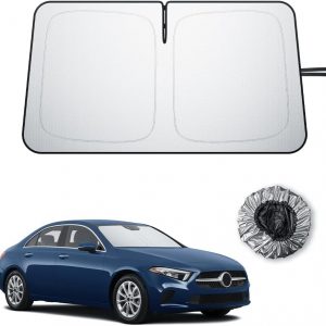 BIBIBO Compatible con Mercedes GLA/EQA/X156 2013-2019, protección Solar, protección UV, Parabrisas Delantero, sombrilla de Coche, Tela sin Arrugas, Parasol Interior, Parabrisas GLA Accesorio