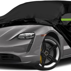 Funda Impermeable para Coche de Repuesto para Porsche Taycan de 4 Puertas Sedán (No para Cross/Sport Turismo), 6 Capas para Todo Tipo de climas para Nieve, Lluvia, Polvo