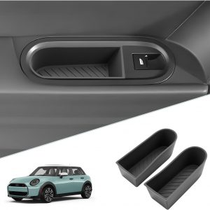 SKTU 2 unidades Caja de almacenamiento para Mini Cooper F65 F66 Works Petrol 2024-2026 2027 Protectores marco interior puerta delantera Caja almacenamiento Accesorios (No compatible J01 J05 Electric)
