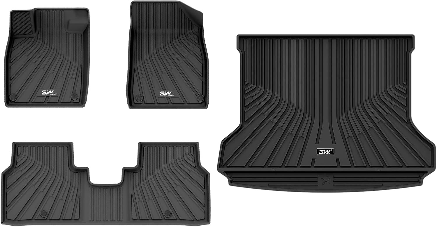 3W Alfombrillas de Coche y Maletero Compatible con VW ID.4 E21 2020-2025, TPE Alfombrillas