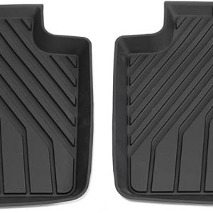 Audi Alfombrillas Todo Tiempo, TPE con 20% Material Reciclado, Compatible con Q6 e-Tron Desde 2024, Juego de 2 Piezas, Negro, Posición Trasera, Ajuste Original