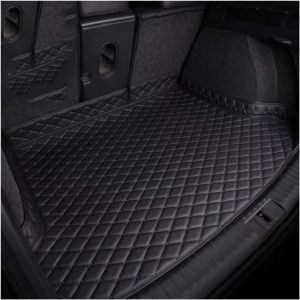 Alfombrilla Maletero para Polestar 4 2023-2025 Interiores Revestimiento Impermeable Maletero Timón Izquierdo Alfombrillas Protectoras Coche(Main Pad Black)